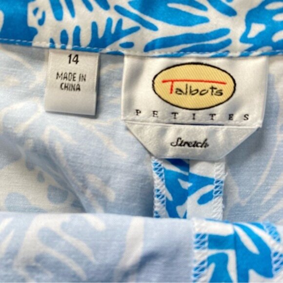NWT Talbots Petites Women's‎ StretchTropical Print Cropped Pants Size 14P - Picture 6 of 7